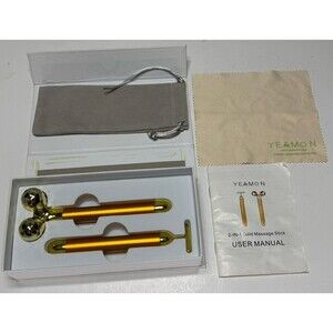 Yeamon 2 in 1 Facial Massage Stick Set w/ Box Working
